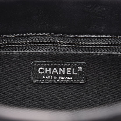 Chanel Calfskin Double Stitch Large Hamptons Flap Bag Black 5 of 10