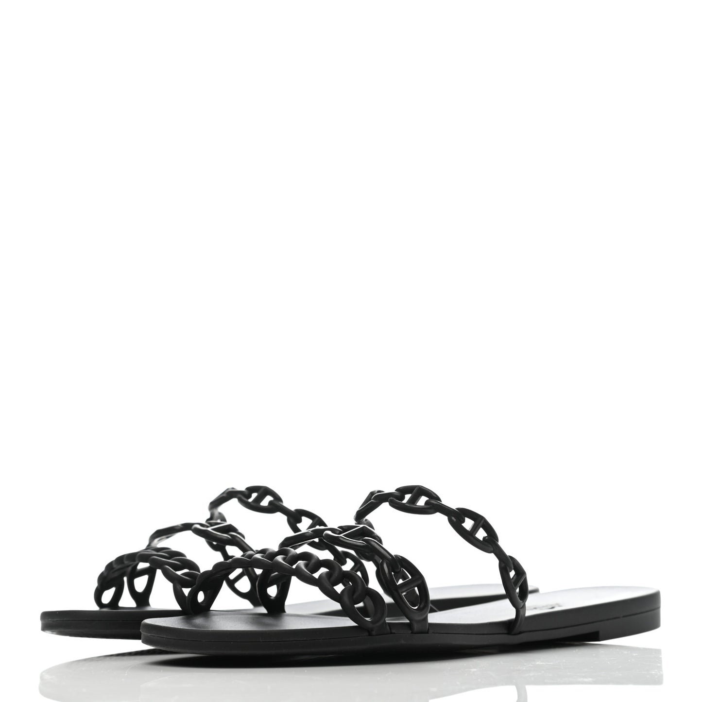 Rubber Chaine d'Ancre Nude Sandals 39 Black
