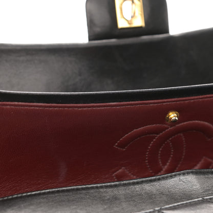 Chanel Lambskin Quilted Medium Double Flap Black 11 of 12