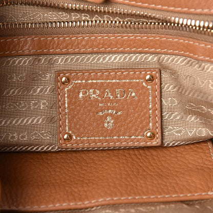 Prada Vitello Daino Logo Hobo Cuoio 6 of 16