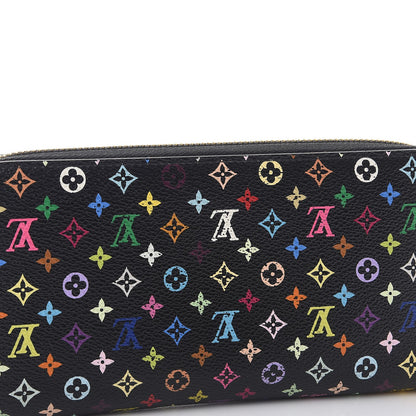 Louis Vuitton Monogram Multicolor Zippy Wallet Black Violet 8 of 10