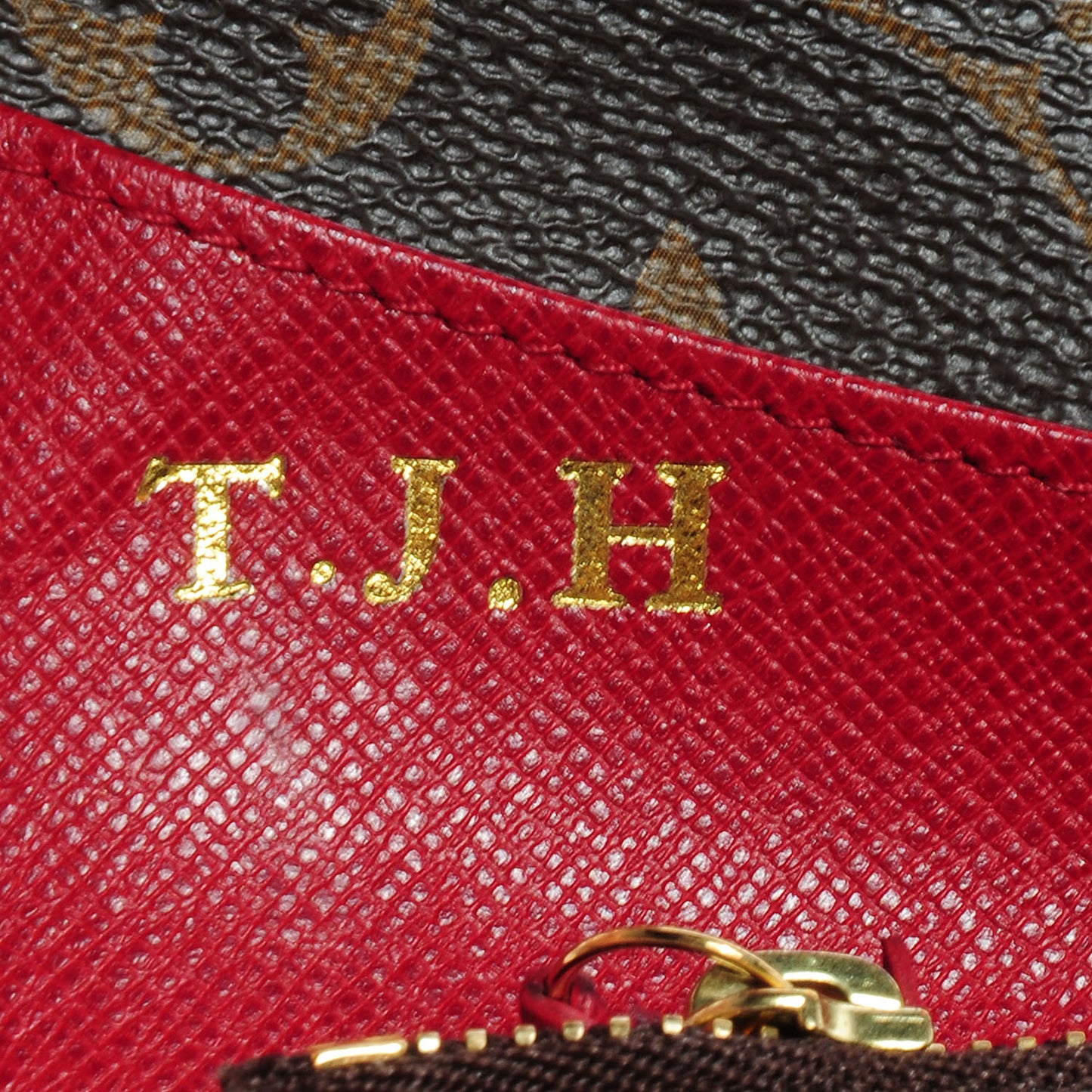 Monogram Emilie Wallet Red