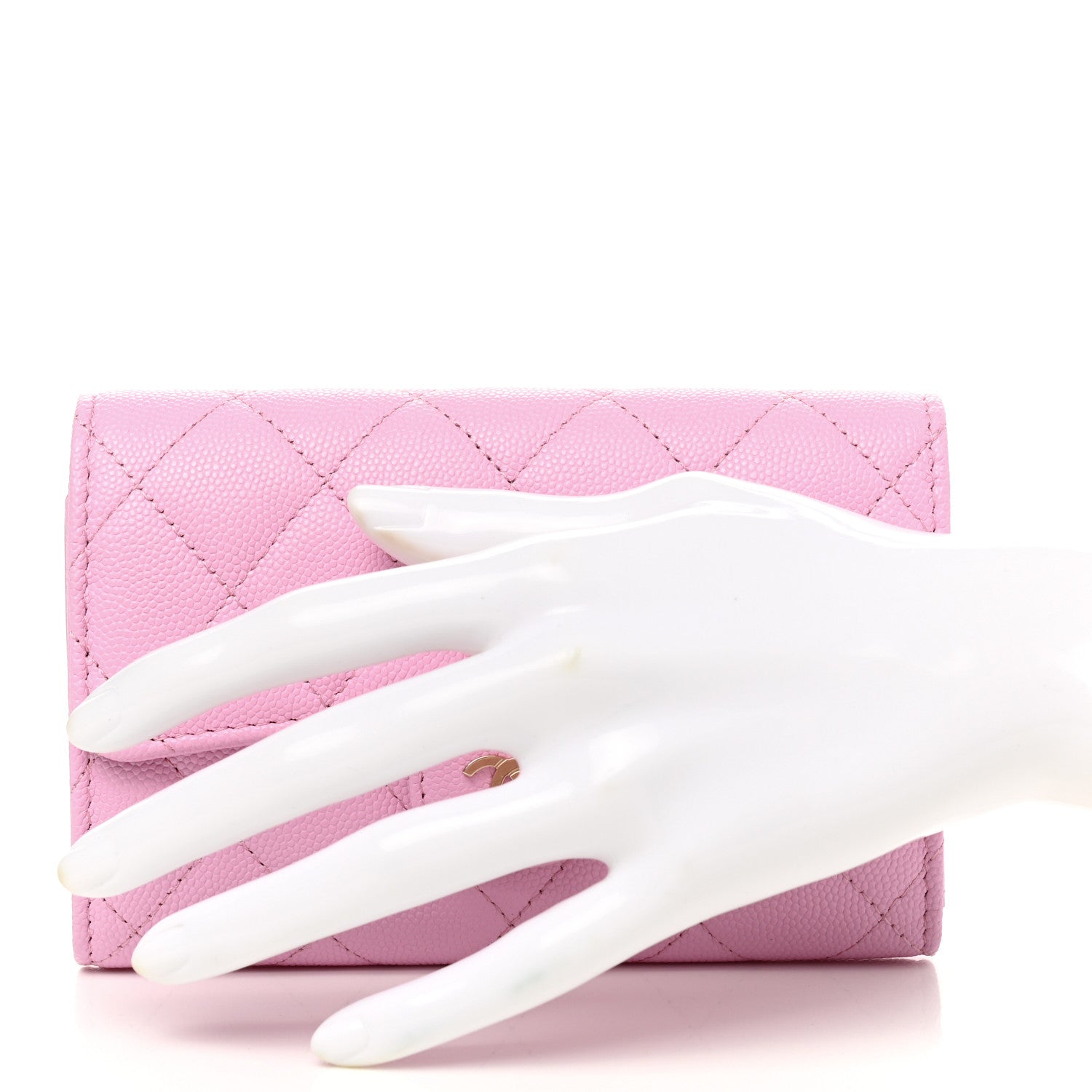 Chanel Caviar Quilted Medium Flap Wallet Lilac 2 of 9