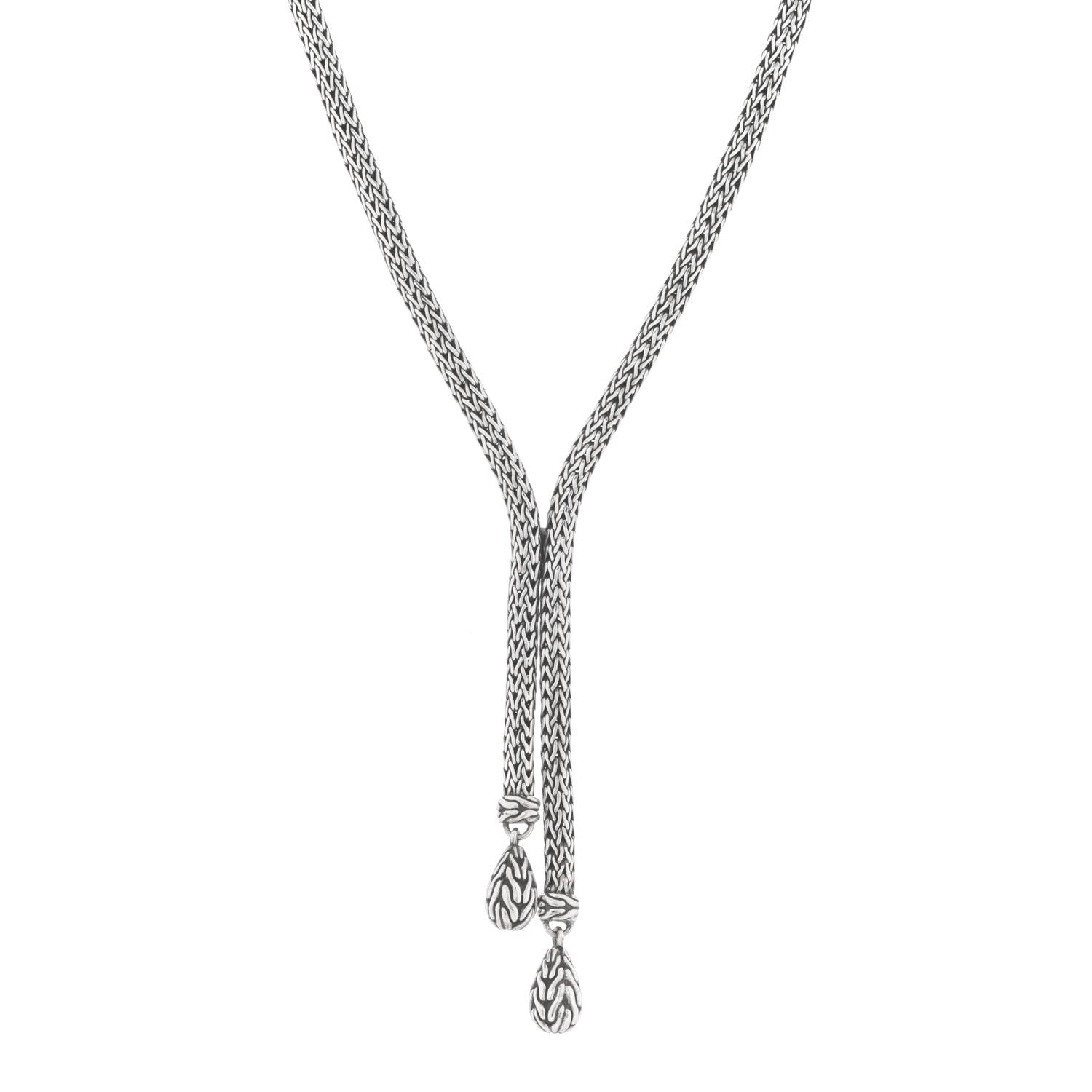 John Hardy Sterling Silver Classic Chain Long Drop Necklace 1 of 5