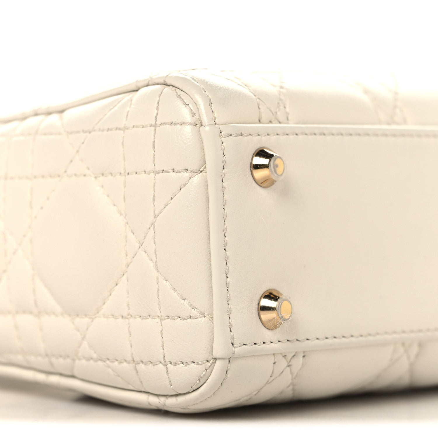 Christian Dior Lambskin Cannage Small My ABCDior Lady Dior Latte 9 of 11