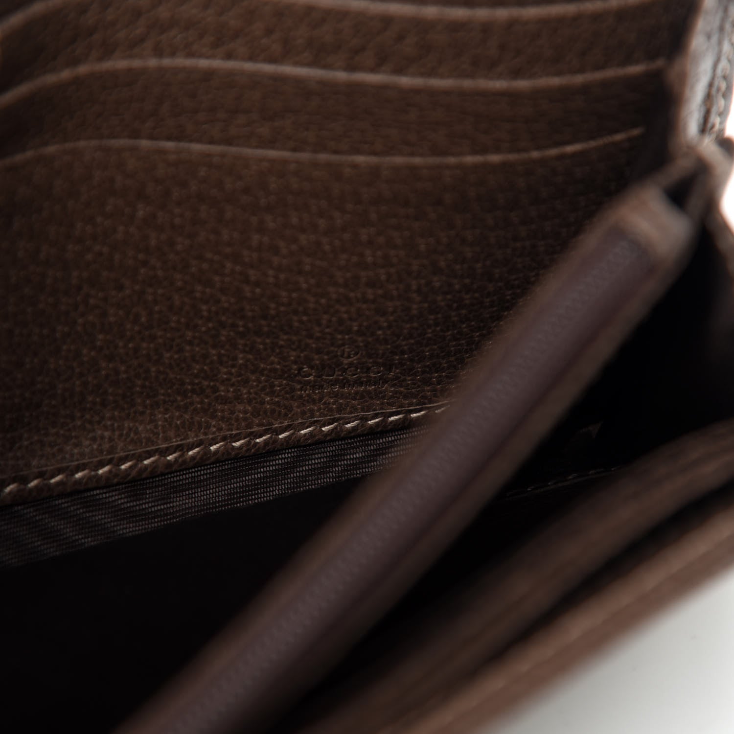 Gucci GG Supreme Monogram Web Ophidia Wallet On Chain Brown 9 of 12