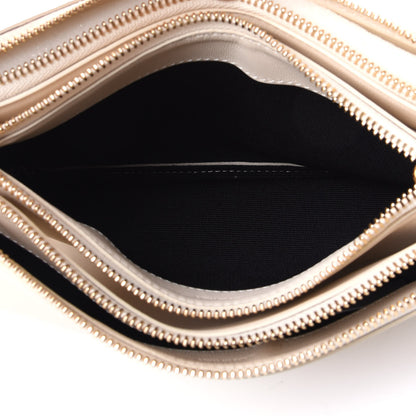 Celine Lambskin Small Trio Crossbody Bag Cream 3 of 3