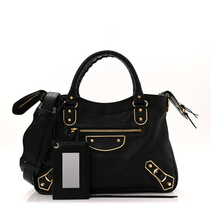 Balenciaga Chevre Gold Metallic Edge Hardware Town Black 3 of 11