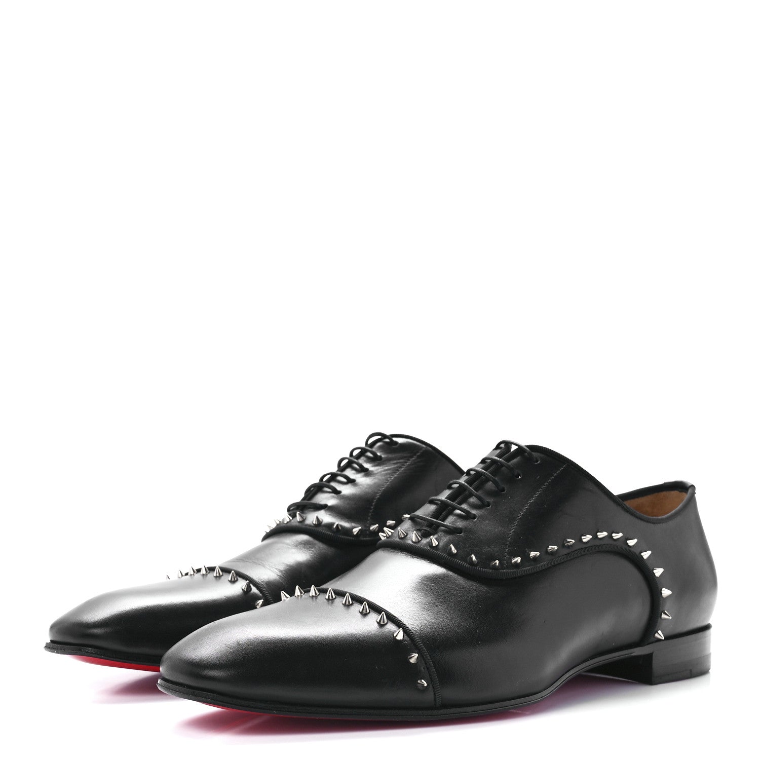 Christian Louboutin Calfskin Mens Eton Flat Loafers 44.5 Black 3 of 7
