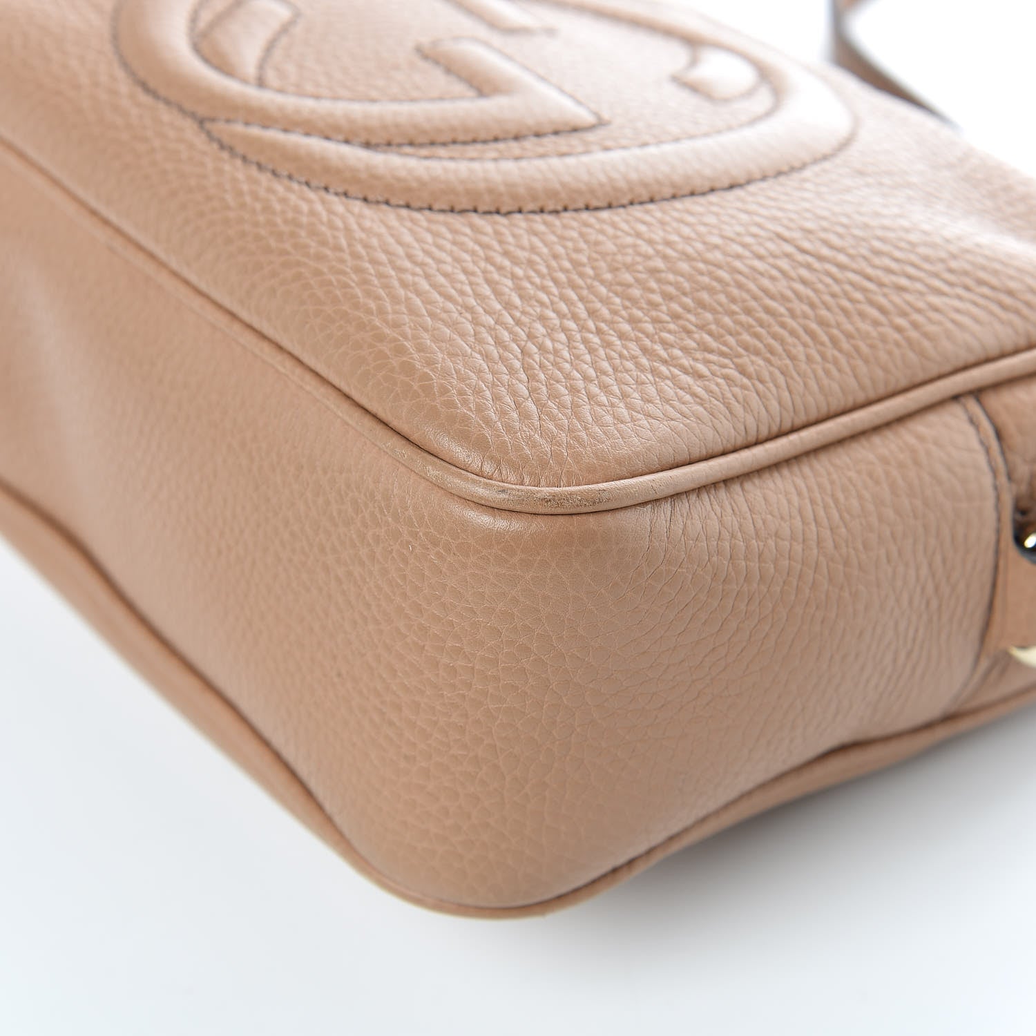 Gucci Pebbled Calfskin Small Soho Disco Bag Rose Beige 10 of 13