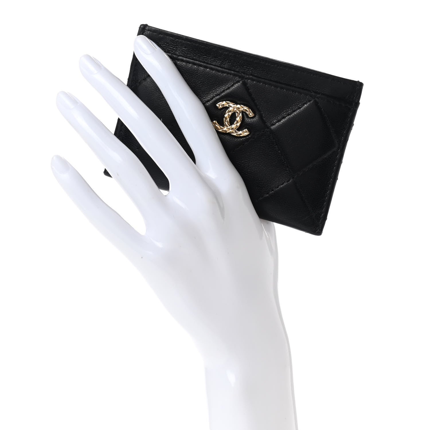 Chanel Lambskin Quilted Brilliant Card Holder Black 2 of 7