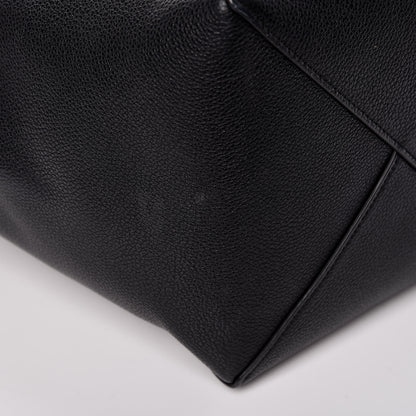 Celine Soft Grained Calfskin Small Belt Cabas Phantom Black 14 of 17