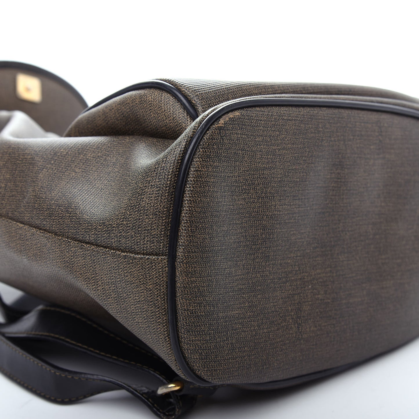 Coated Canvas Drawstring Backpack Tobacco