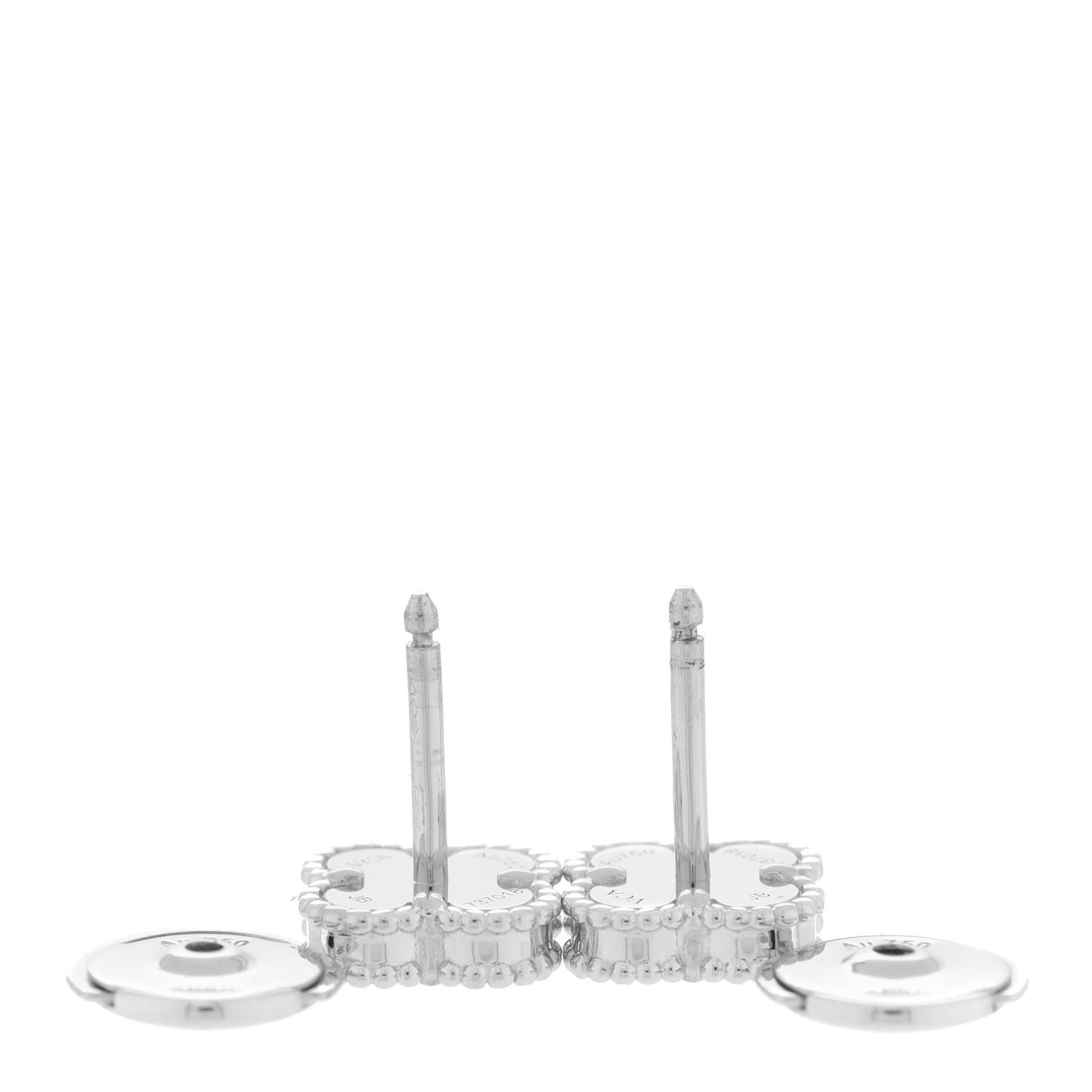 18K White Gold Mother of Pearl Sweet Alhambra Earrings