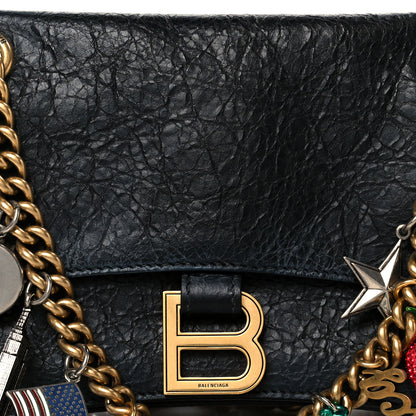 Balenciaga Crushed Calfskin Quilted Small Souvenirs Crush Chain Bag Black 8 of 12