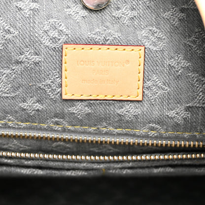 Louis Vuitton Monogram Denim CarryAll MM Washed Grey 7 of 10