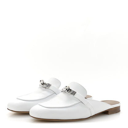Hermes Calfskin Oz Mules 39.5 White 4 of 12