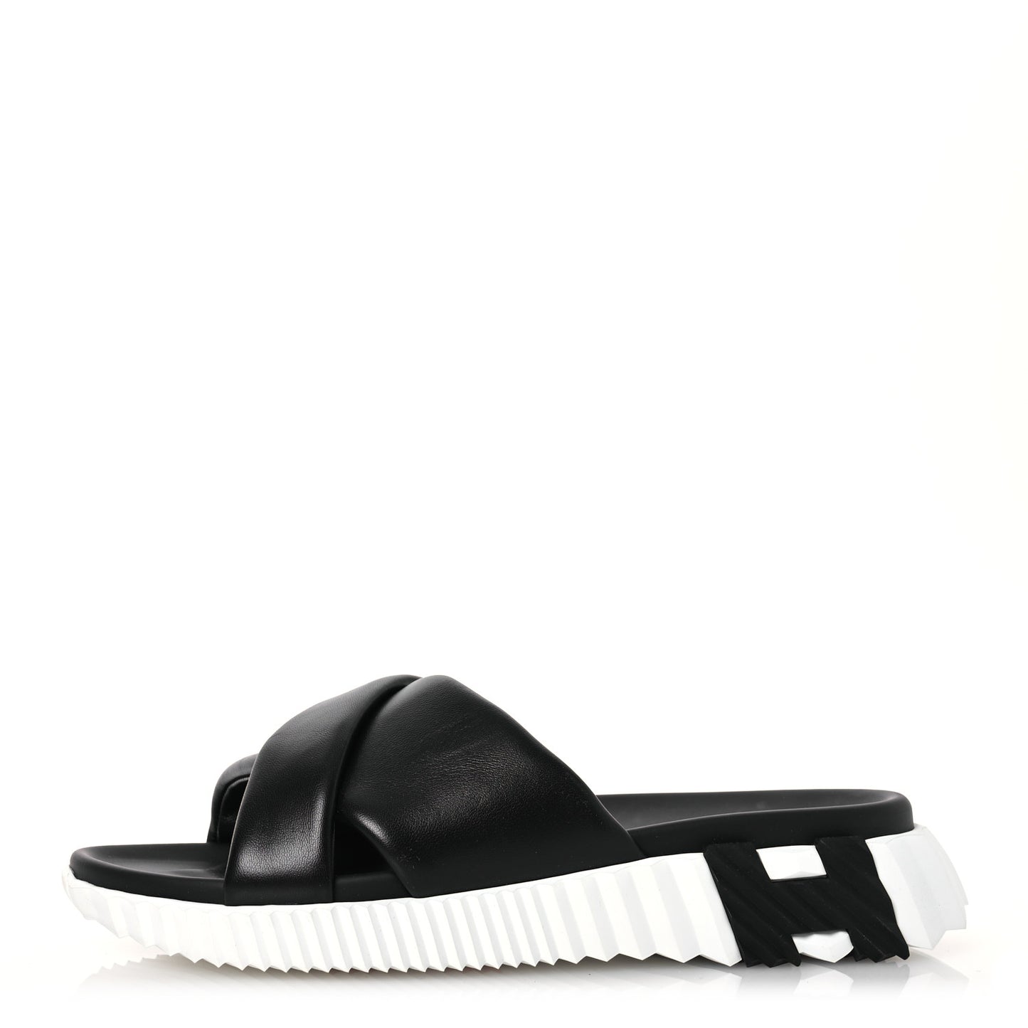 Nappa Womens Infra Sandals 39.5 Black