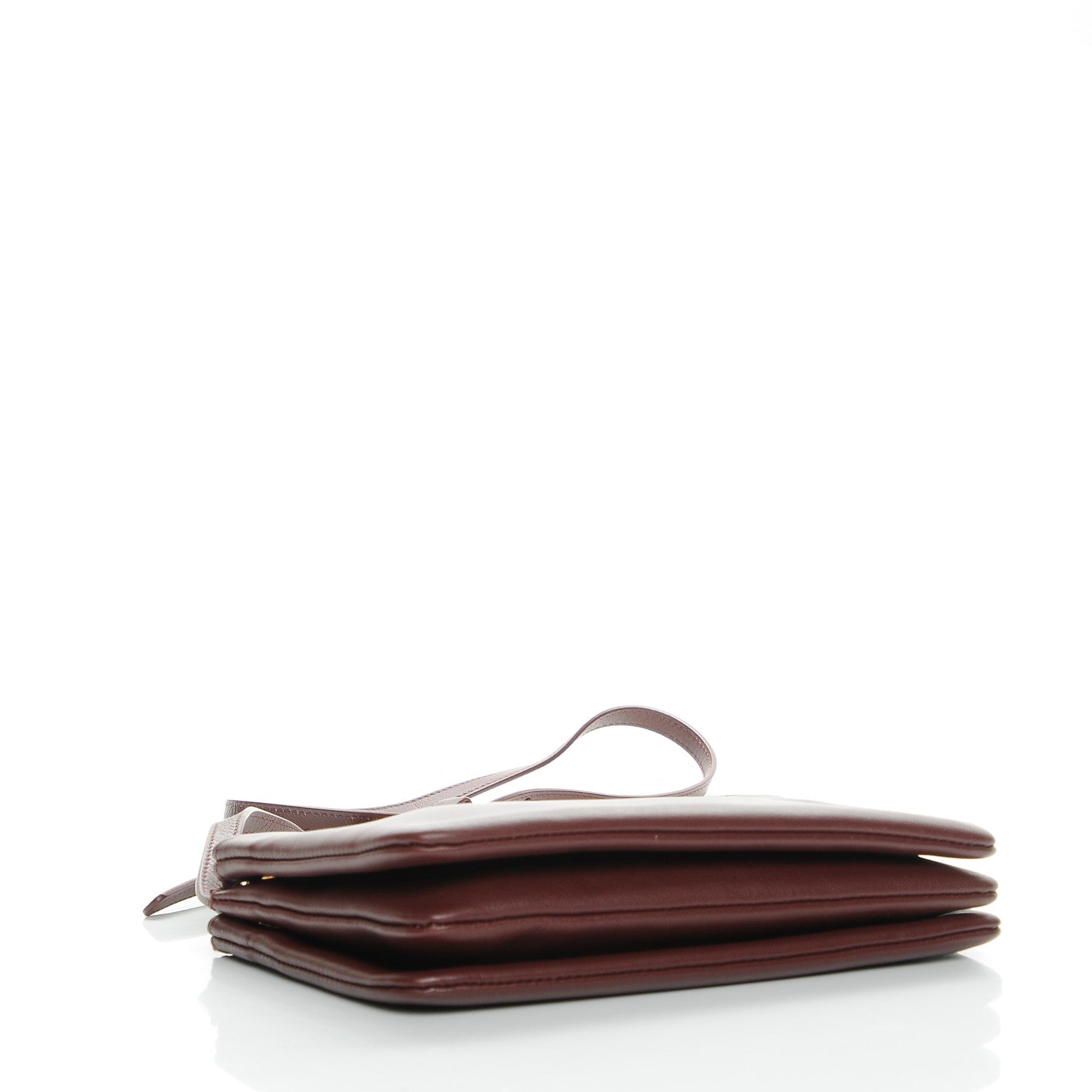 Celine Smooth Lambskin Small Trio Crossbody Bag Burgundy 3 of 7