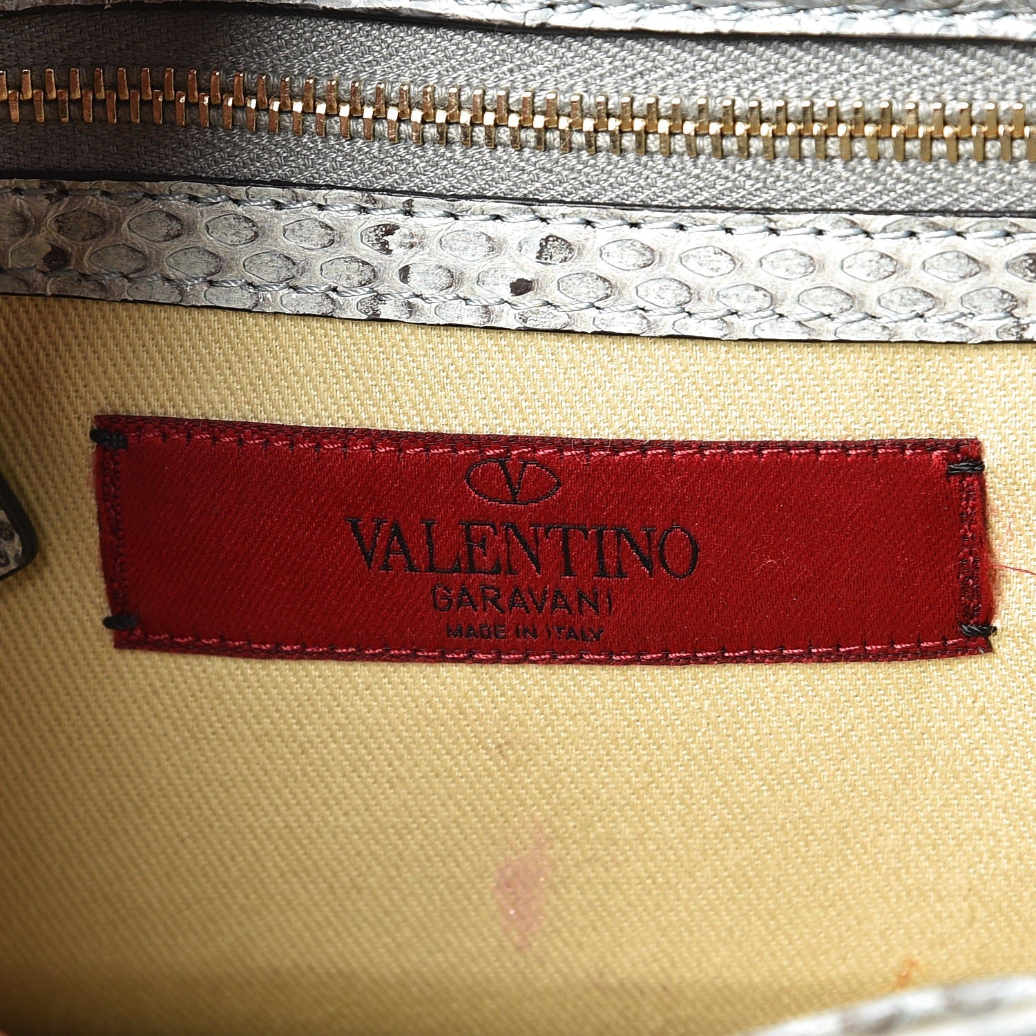 Valentino Garavani Python Small Glam Lock Rockstud Flap Light Blue 6 of 9