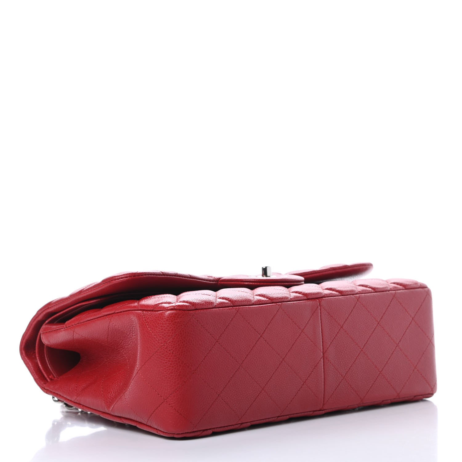 Chanel Caviar Quilted Jumbo Double Flap Dark Red 4 of 15