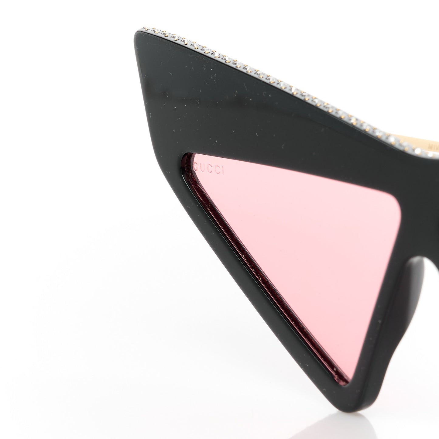 Acetate Crystal Geometric Sunglasses GG0430S Black