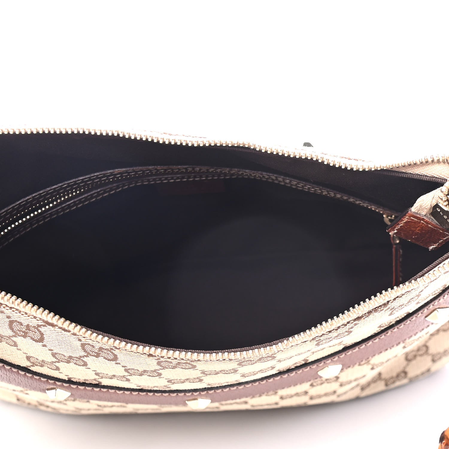 Gucci Monogram Anita Bamboo Top Handle Bag Brown 4 of 4