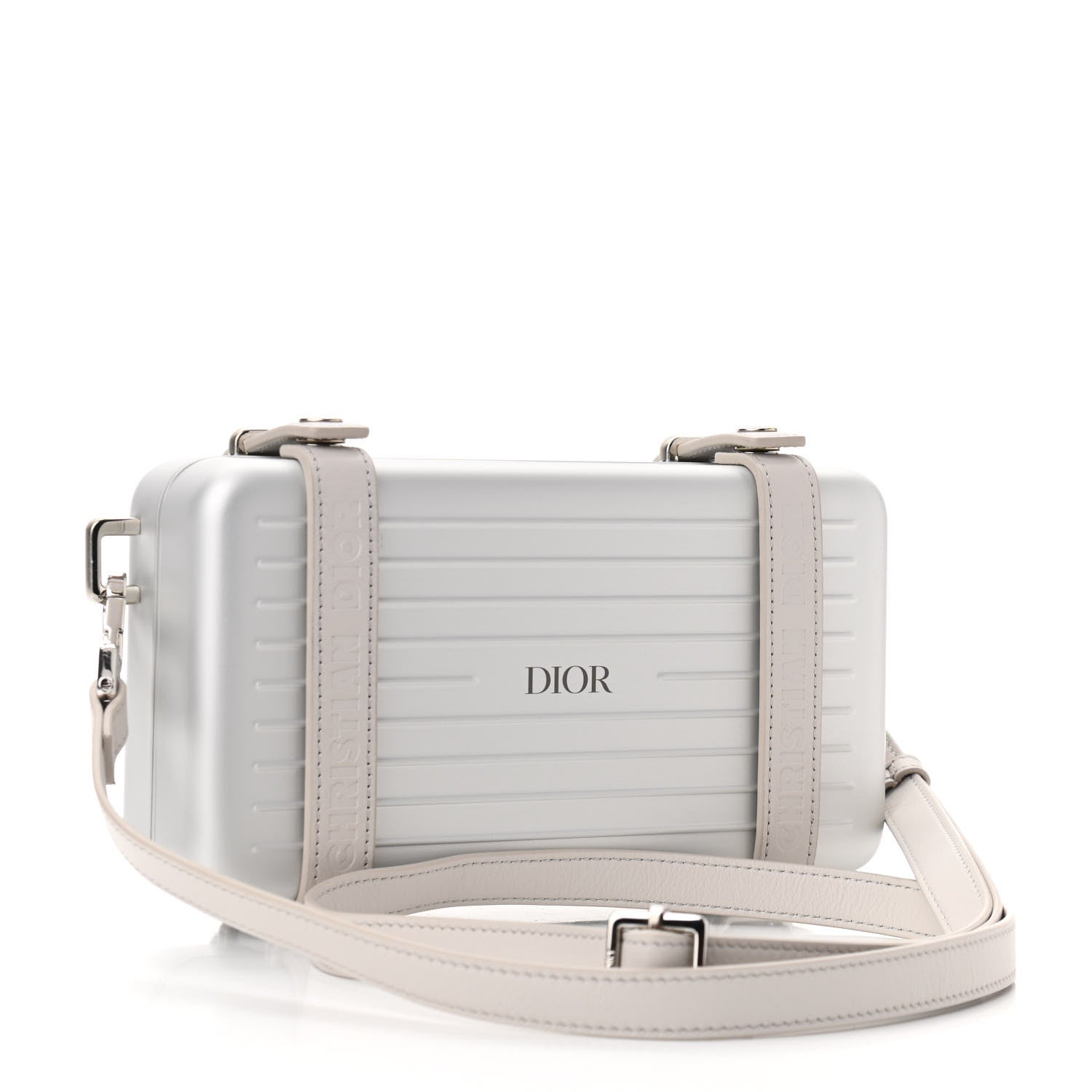 Christian Dior X RIMOWA Aluminum Personal Clutch On Strap Silver 3 of 10
