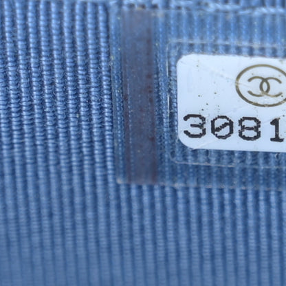 Chanel Caviar Quilted Wallet on Chain WOC Blue 7 of 10