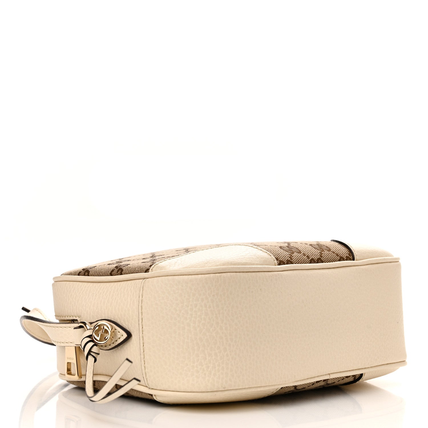 Gucci Monogram Dollar Calfskin Mini Bree Messenger Bag Beige Ebony Avoire 4 of 10
