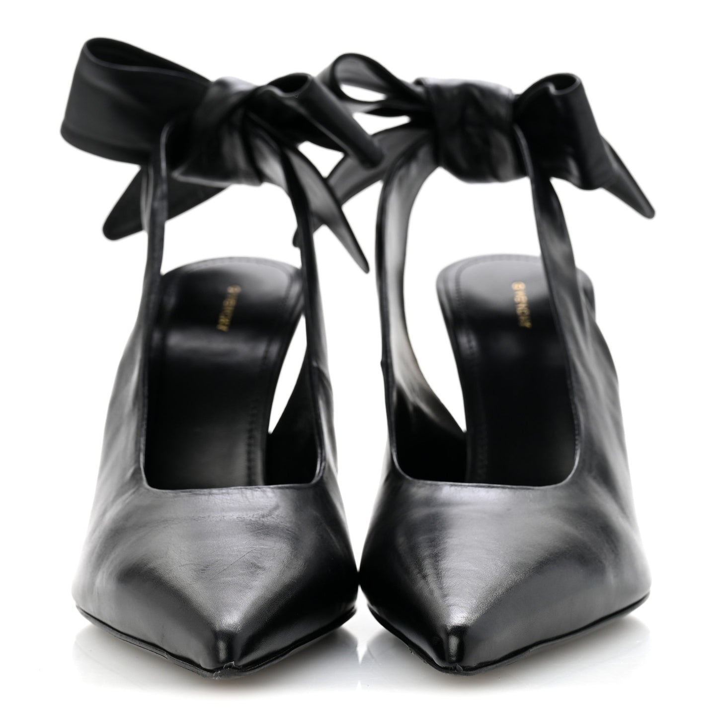 Calfskin Beauw Slingback Pumps  36.5 Black