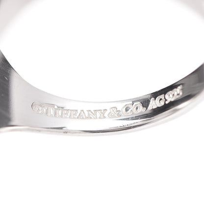 Tiffany Sterling Silver Diamond Return To Heart Ring 53 6.25 5 of 5