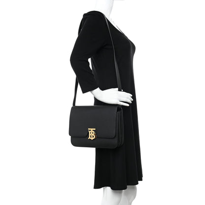 Burberry Calfskin Medium TB Bag Black 2 of 12