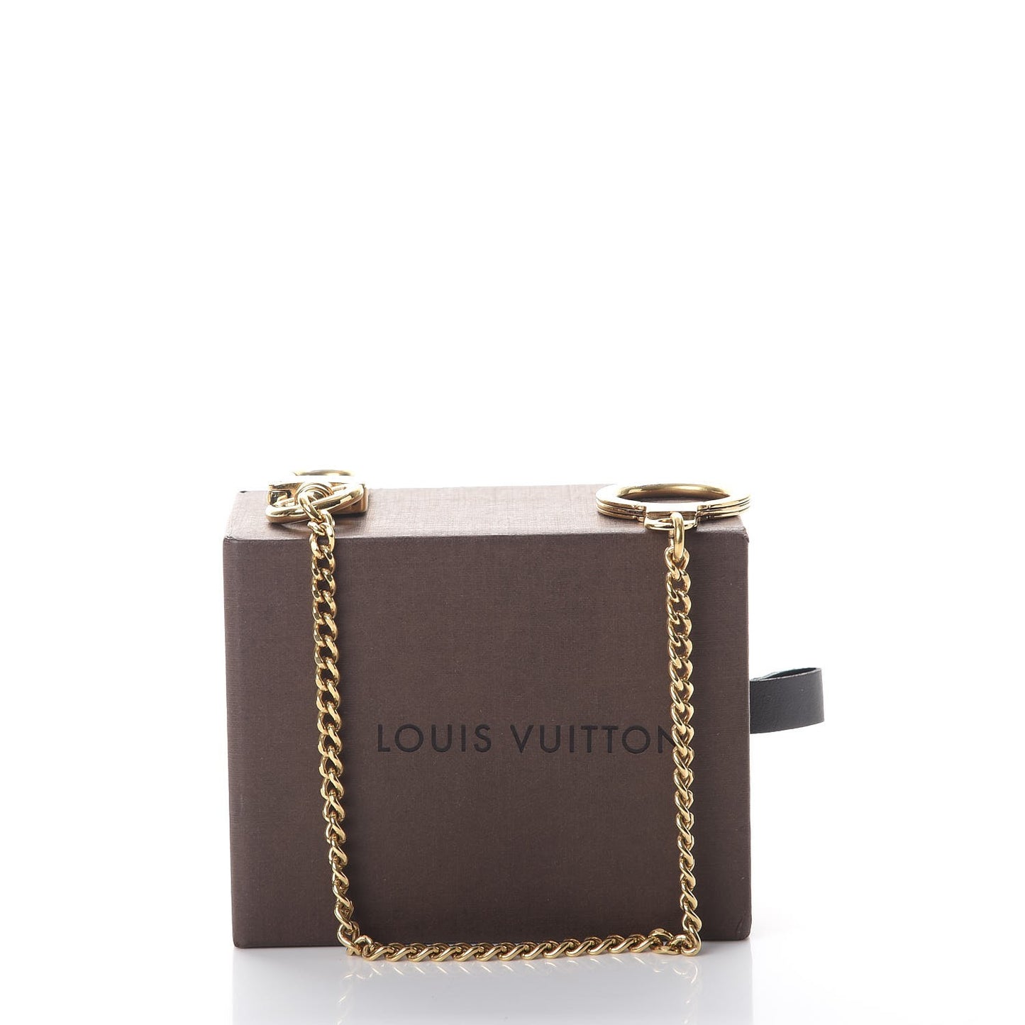 Metal Pochette Extender Key Ring Chain Gold