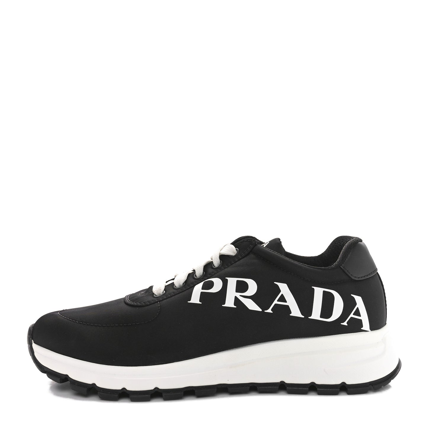 Nylon Gabardine Logo Sneakers 41 Black