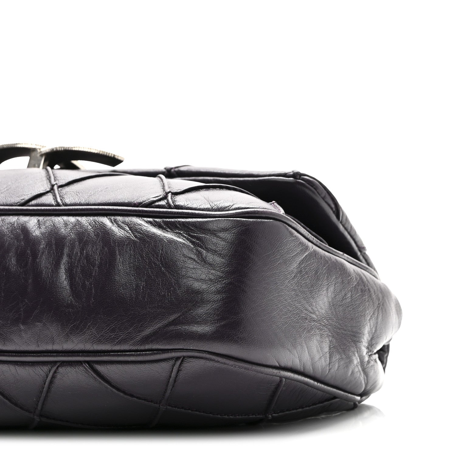 Chanel Lambskin Quilted Giant CC Flap Shoulder Bag Purple 10 of 10