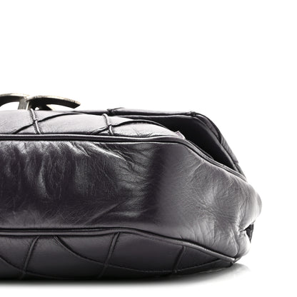 Chanel Lambskin Quilted Giant CC Flap Shoulder Bag Purple 10 of 10