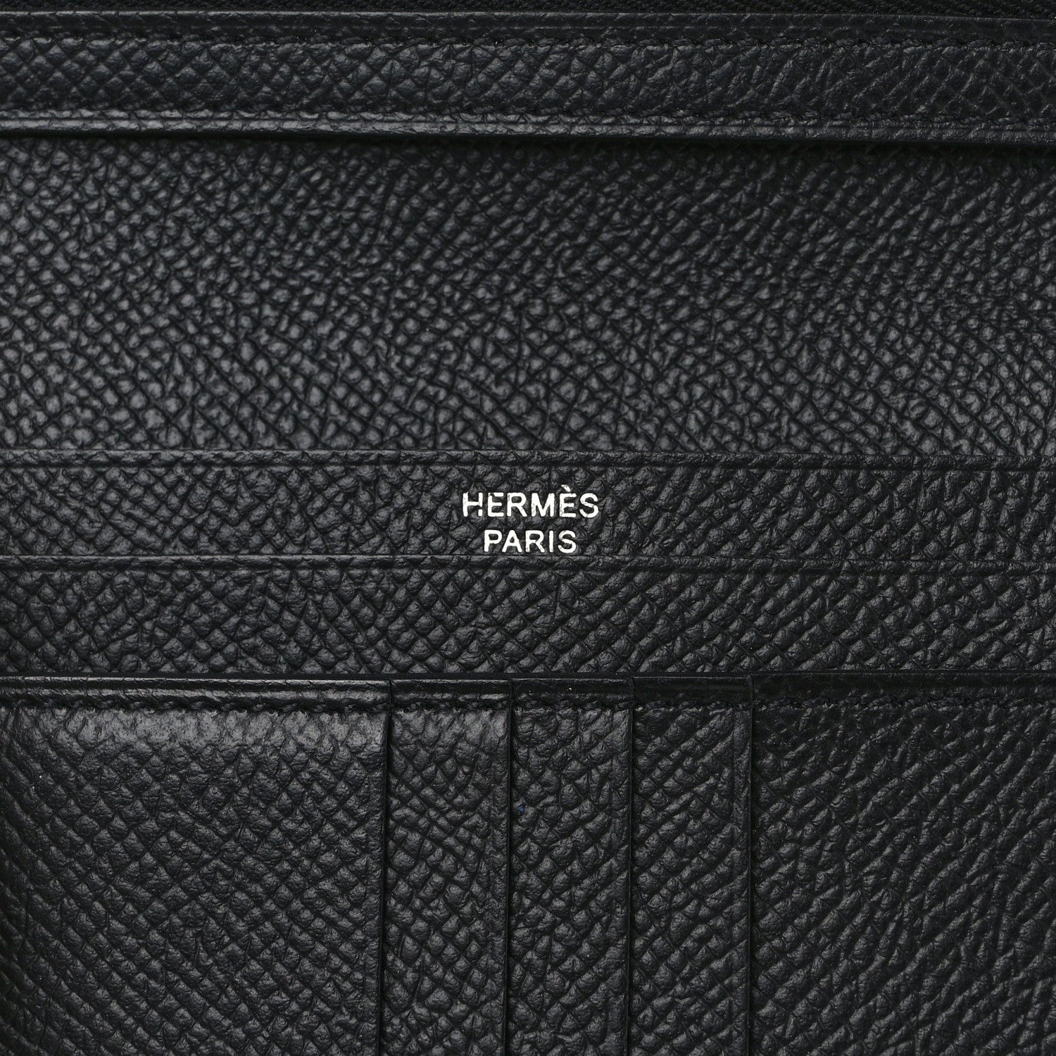 Hermes Epsom Bearn Compact Wallet Black 7 of 7