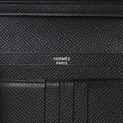 Hermes Epsom Bearn Compact Wallet Black 7 of 7