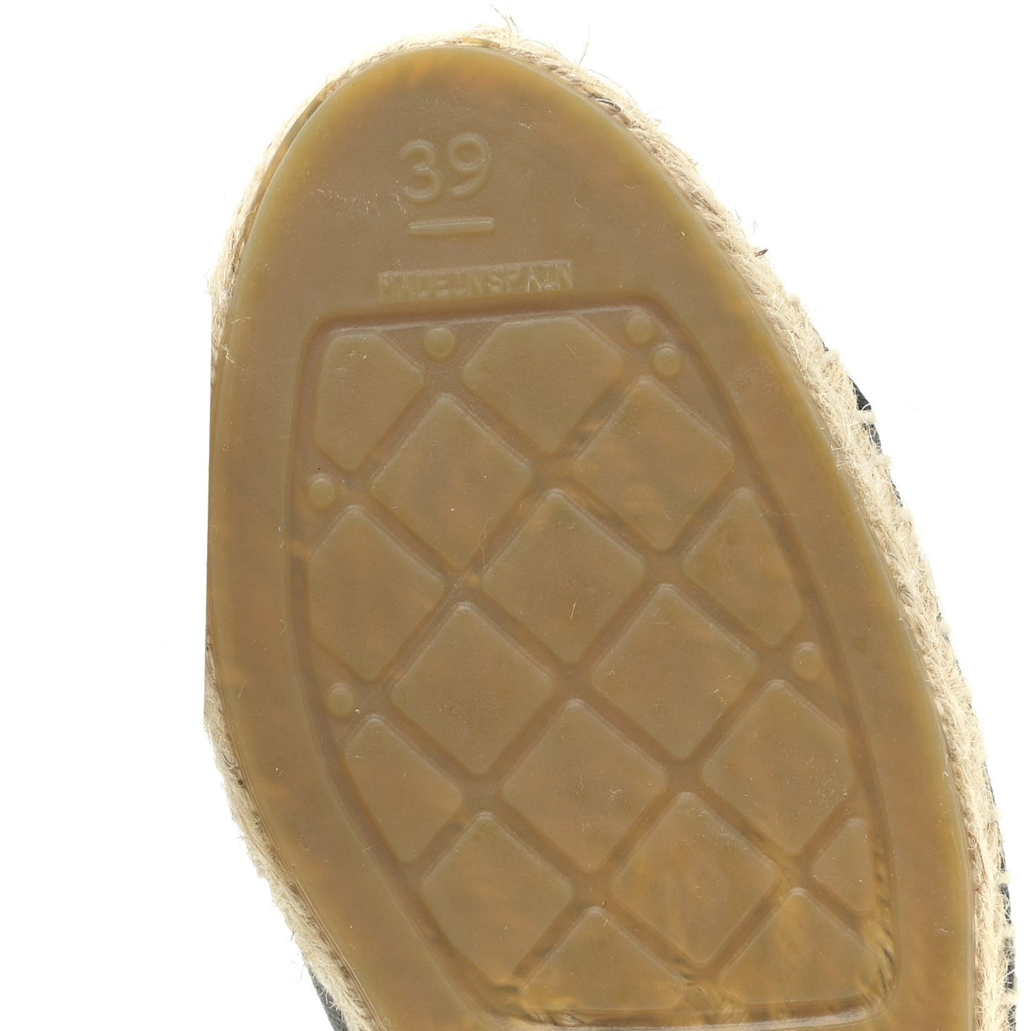 Canvas Grosgrain CC Espadrilles 39 Grey Black