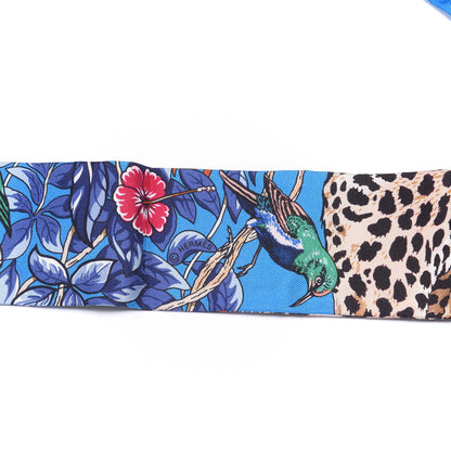 Hermes Silk Jungle Love Love Twilly Bleu Gitane Gris Bleuete 4 of 4