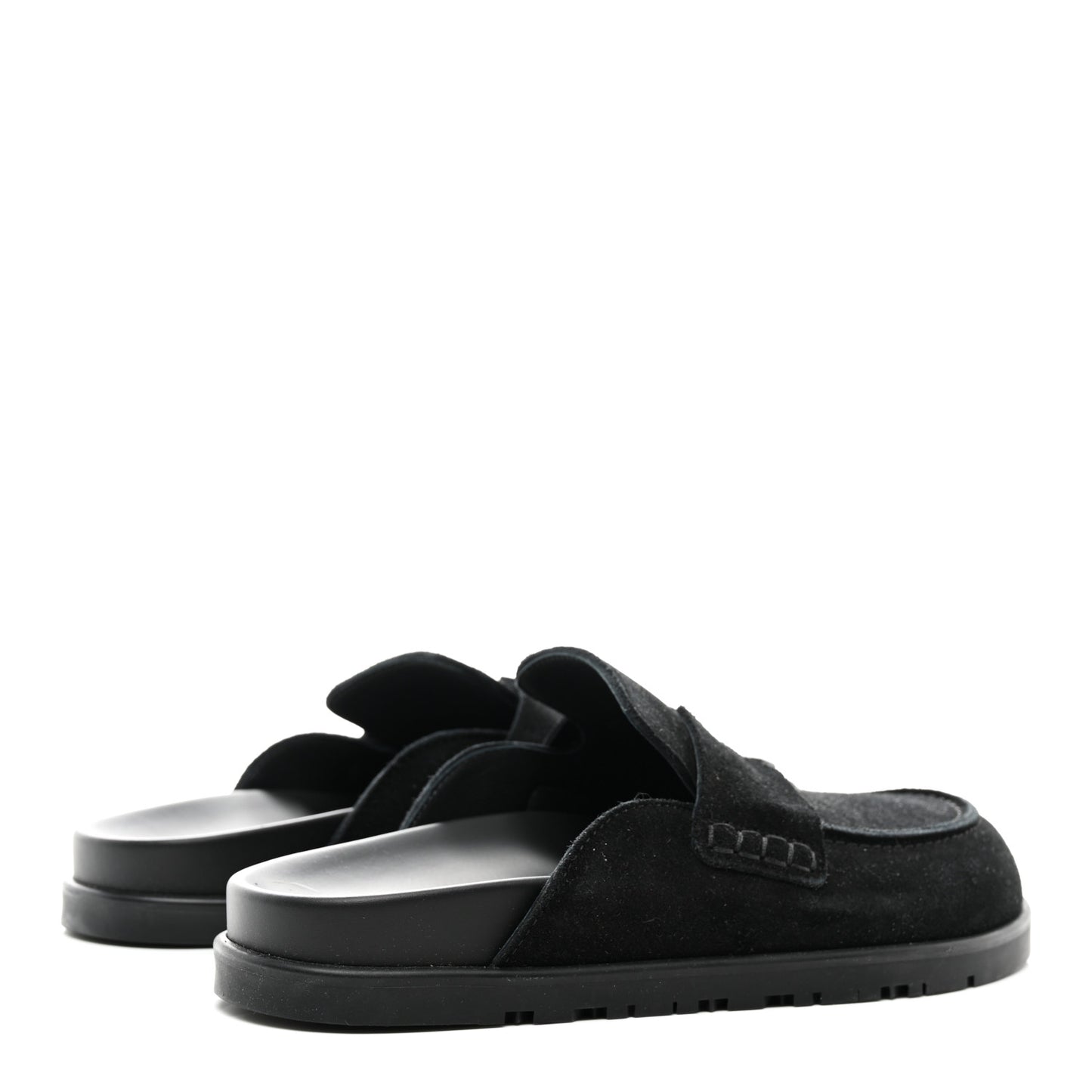 Suede Calfskin Go Mules 36 Black