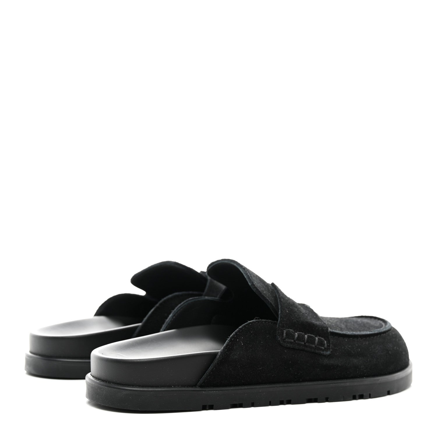 Hermes Suede Calfskin Go Mules 36 Black 4 of 9