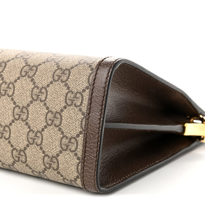 Gucci GG Supreme Monogram Web Medium Ophidia Chain Shoulder Bag Brown 10 of 12