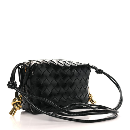 Bottega Veneta Nappa Intrecciato Metallic Knot Mini Loop Camera Bag Black 3 of 8
