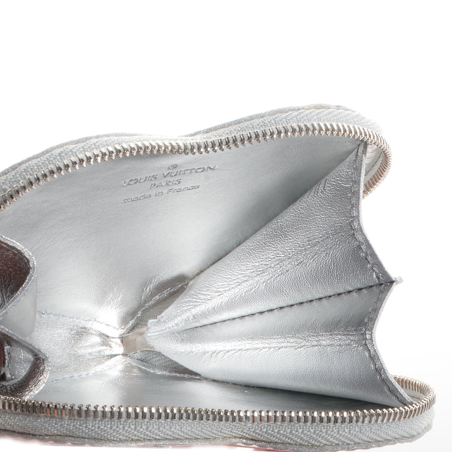 Louis Vuitton Monogram Miroir Heart Coin Purse Silver 5 of 7