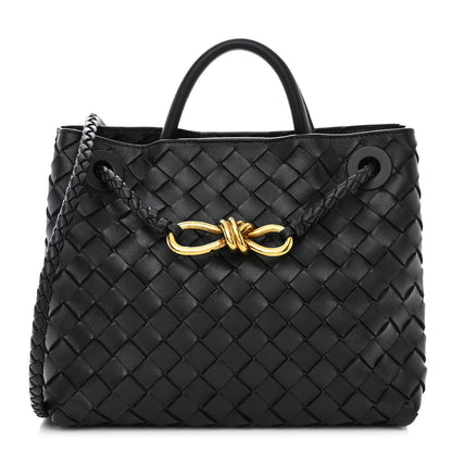 Bottega Veneta Nappa Intrecciato Small Andiamo Shoulder Bag Black 1 of 10