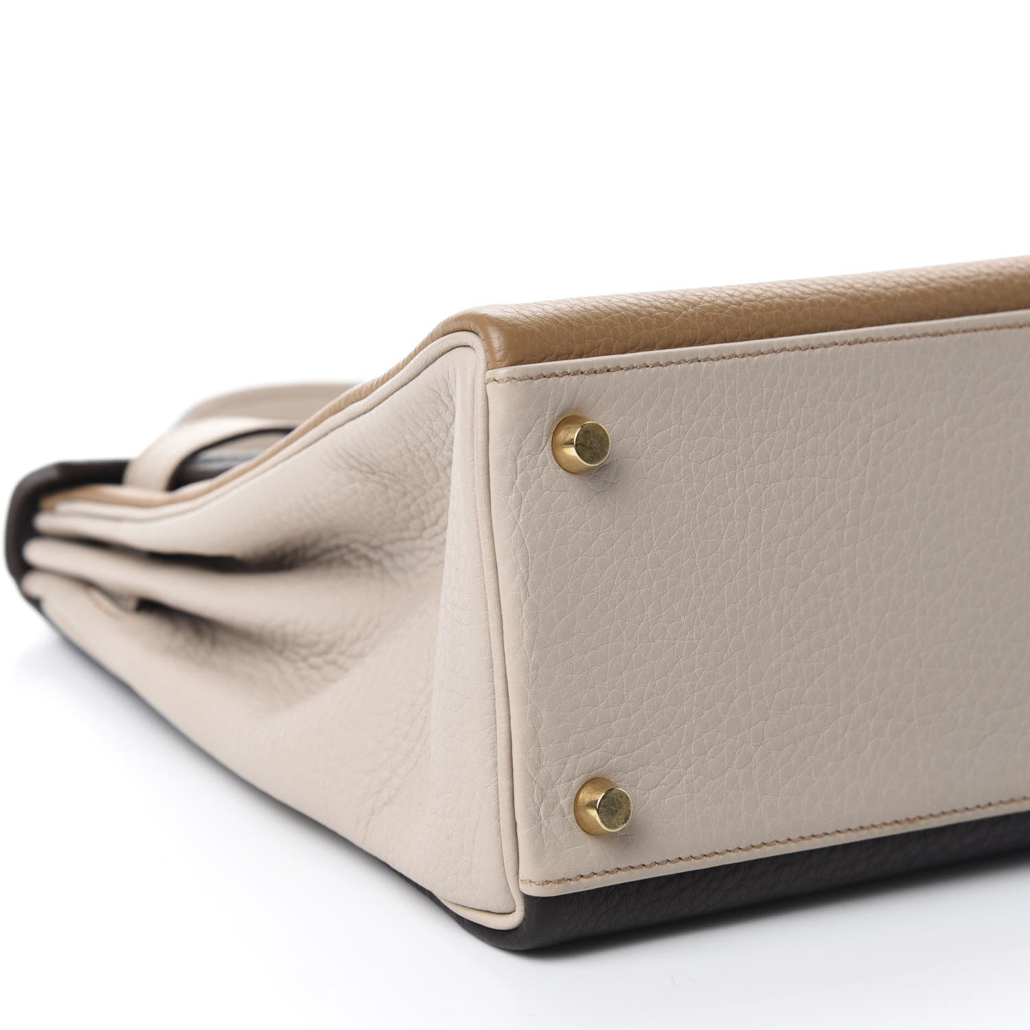 Hermes Togo Tri-Color Kelly Retourne 32 Tabac Camel Ebene Parchemin 6 of 10