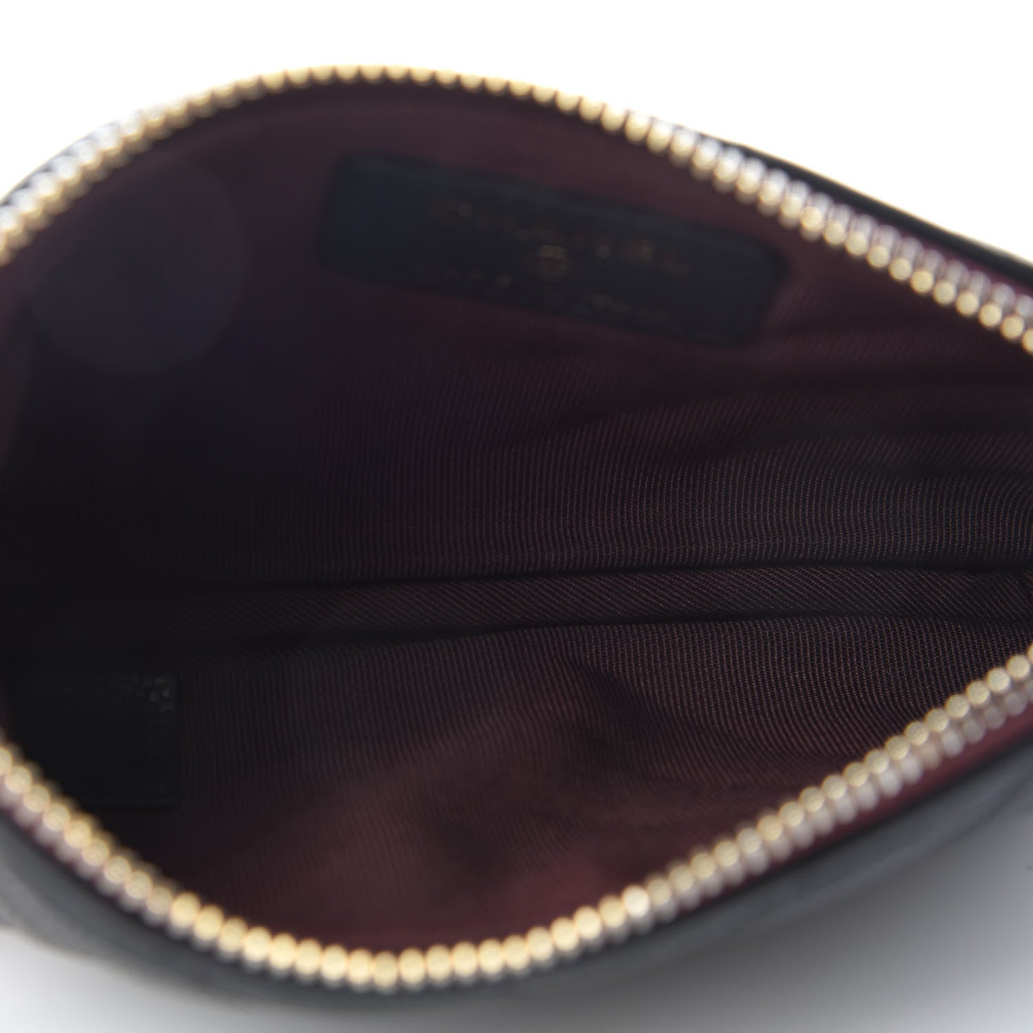 Chanel Caviar Chevron Quilted Small Cosmetic Case Black 5 of 6