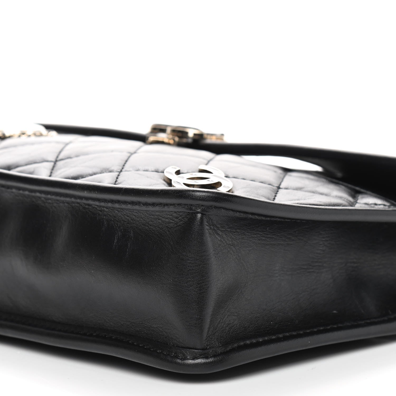 Chanel Aged Calfskin Charms Flap Bag Black 11 of 11